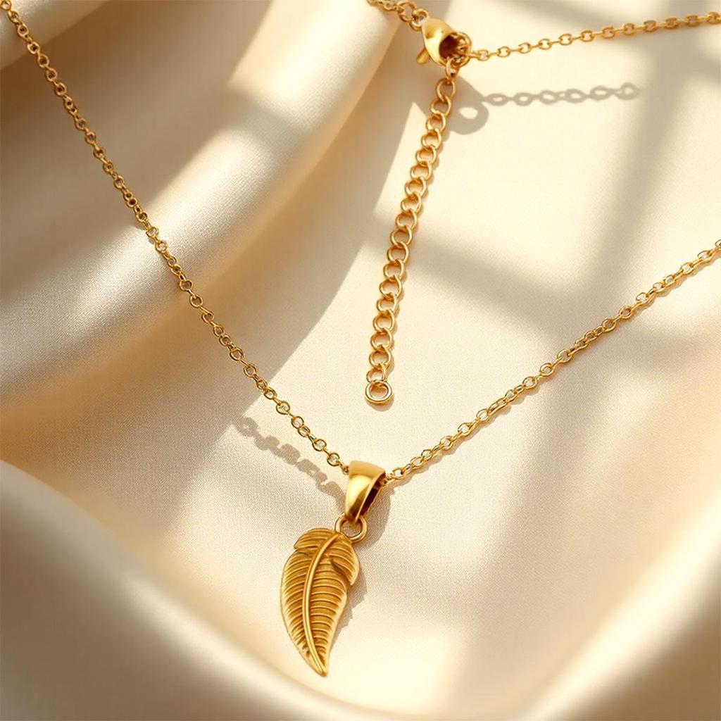 Stainless Steel Leaf Pendant for DIY Bracelets, Bags, and Ornaments