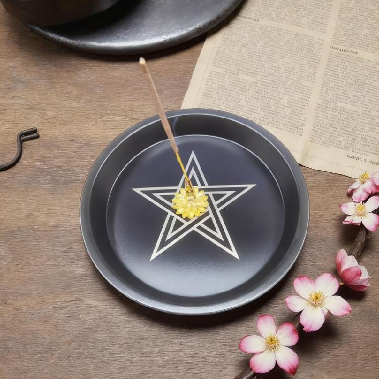 Jewelry Crystal Storage Tray Organizers Ritual Tray Candle Holder Candlestick Plate Decorative Teas Light Stand