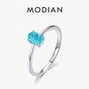925er Sterlingsilber Modische Ovale Fingerringe für Damen Elegante Paraiba-Turmal Verlobung Hochzeit Statement Schmuck