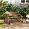 Garden Swing Bench. 2-person Swing. With Wheel-shaped Armrests. For Balcony, Garden, Patio. Carbonized