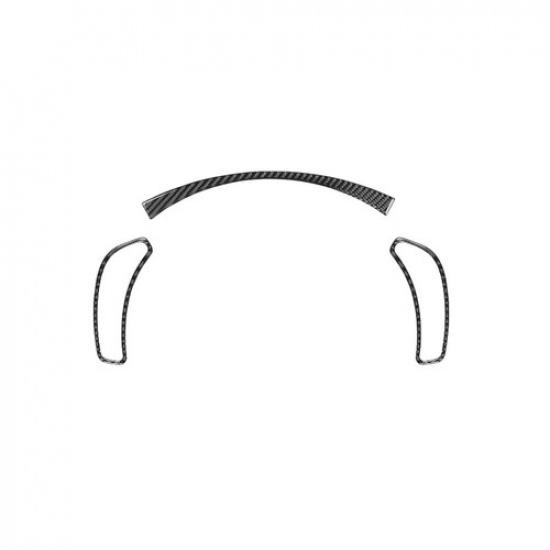 3Pcs Carbon Fiber Dashboard Panel Cover Trim For Chevrolet Corvette C6 2005-2013