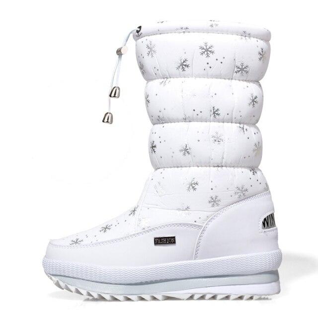 Dames Herfst Winter Sneeuwlaarzen Grote Maat Dikke Zolen Hoge Laarzen Warme Antislip Comfortabele Katoenen Schoenen Botas De