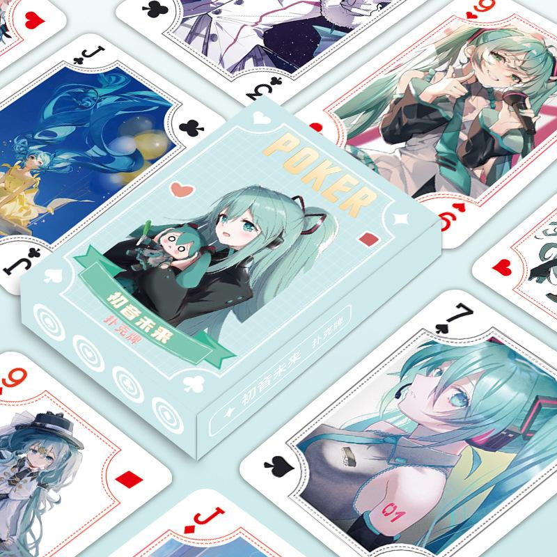 

54 Sheet Patterns Playing Cards Anime Poker Family Game Cartoon Card