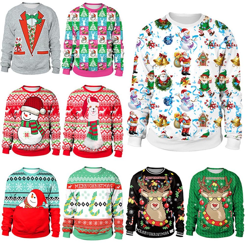 Premium Quality Ugly Xmas Christmas Sweater Featuring Santa And Elf For Winter Warmth