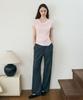 Deuloupisumeon Asymmetrical Tuck Draped T-Shirt [White]