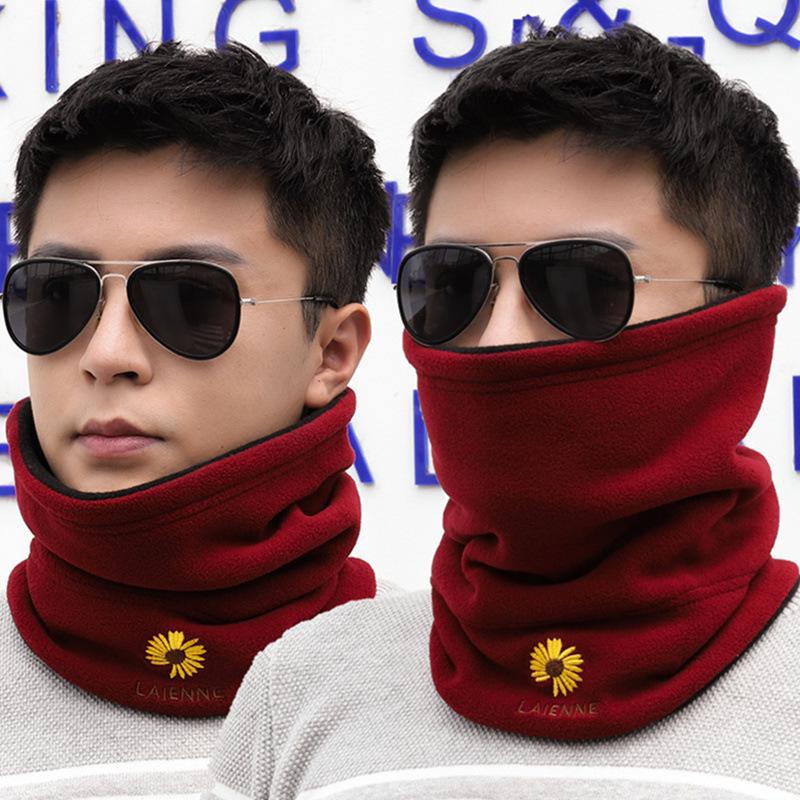 Men'S Trendy Neck Protection And Warm Headband Scarf For Women'S Autumn And Winter Cycling, Windproof And Thickened With Fleece