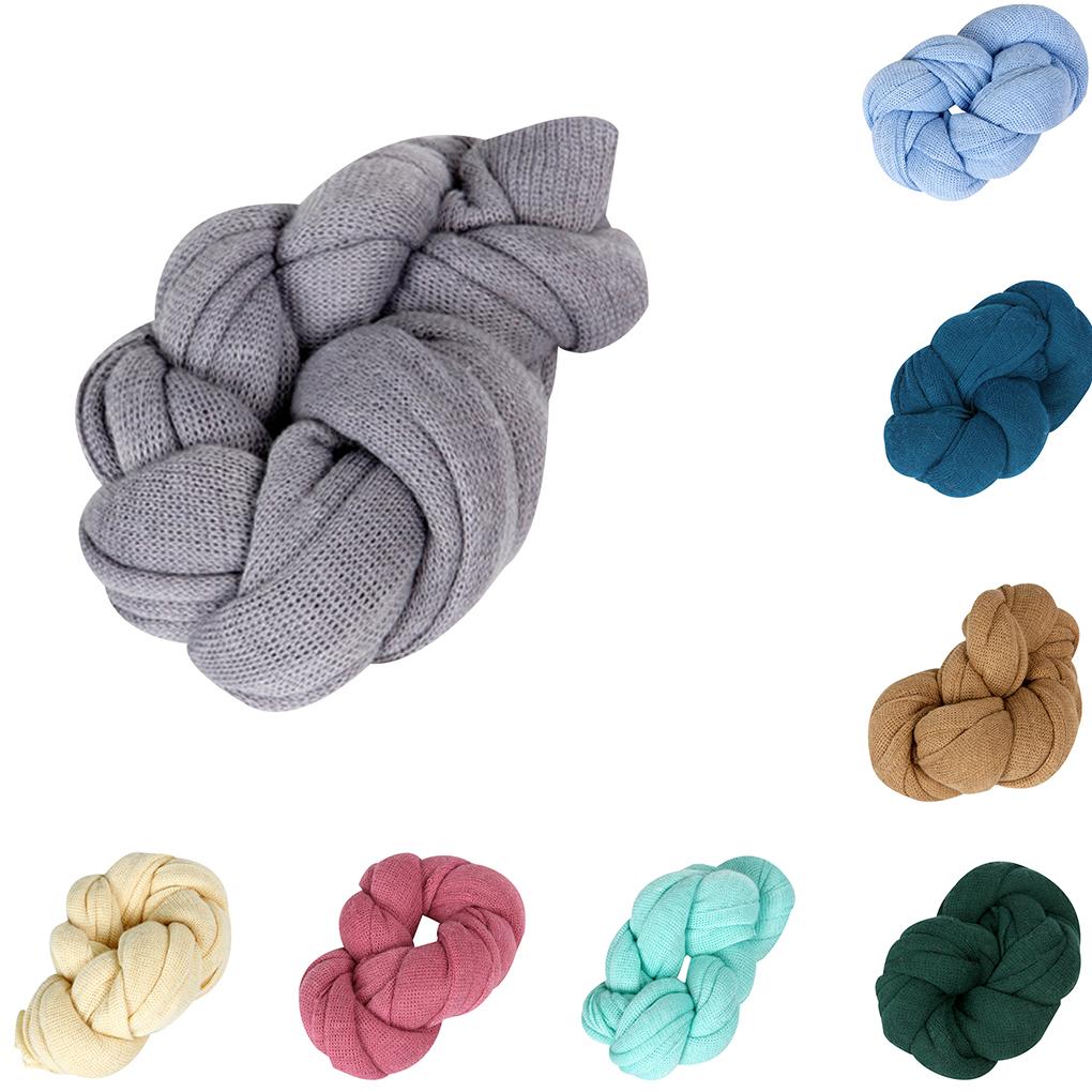 Newborn Stretch Knit Solid Wrap Baby Photography Props Blanket Infant Photo