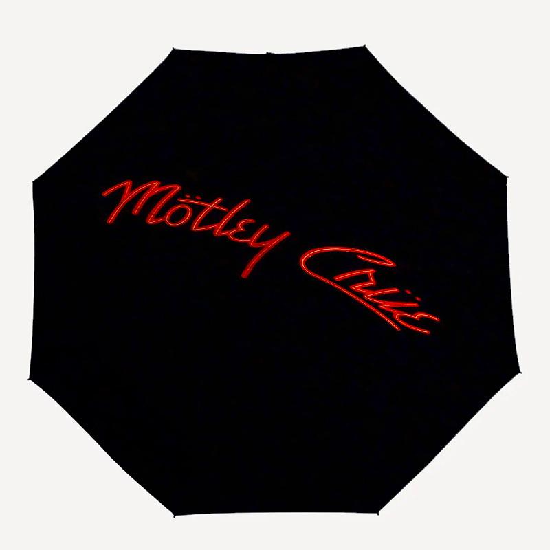 

1pc Motley Cruic Automatic Open/Close Umbrella with 8-Rib Windproof Canopy10154