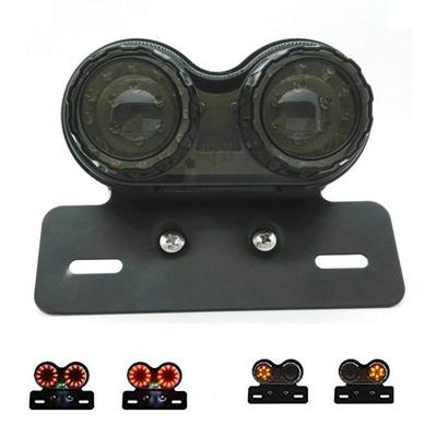 Karun Tail Light Brake Lamp Black Lens Cat Eye Custom License Plate Holder Rear