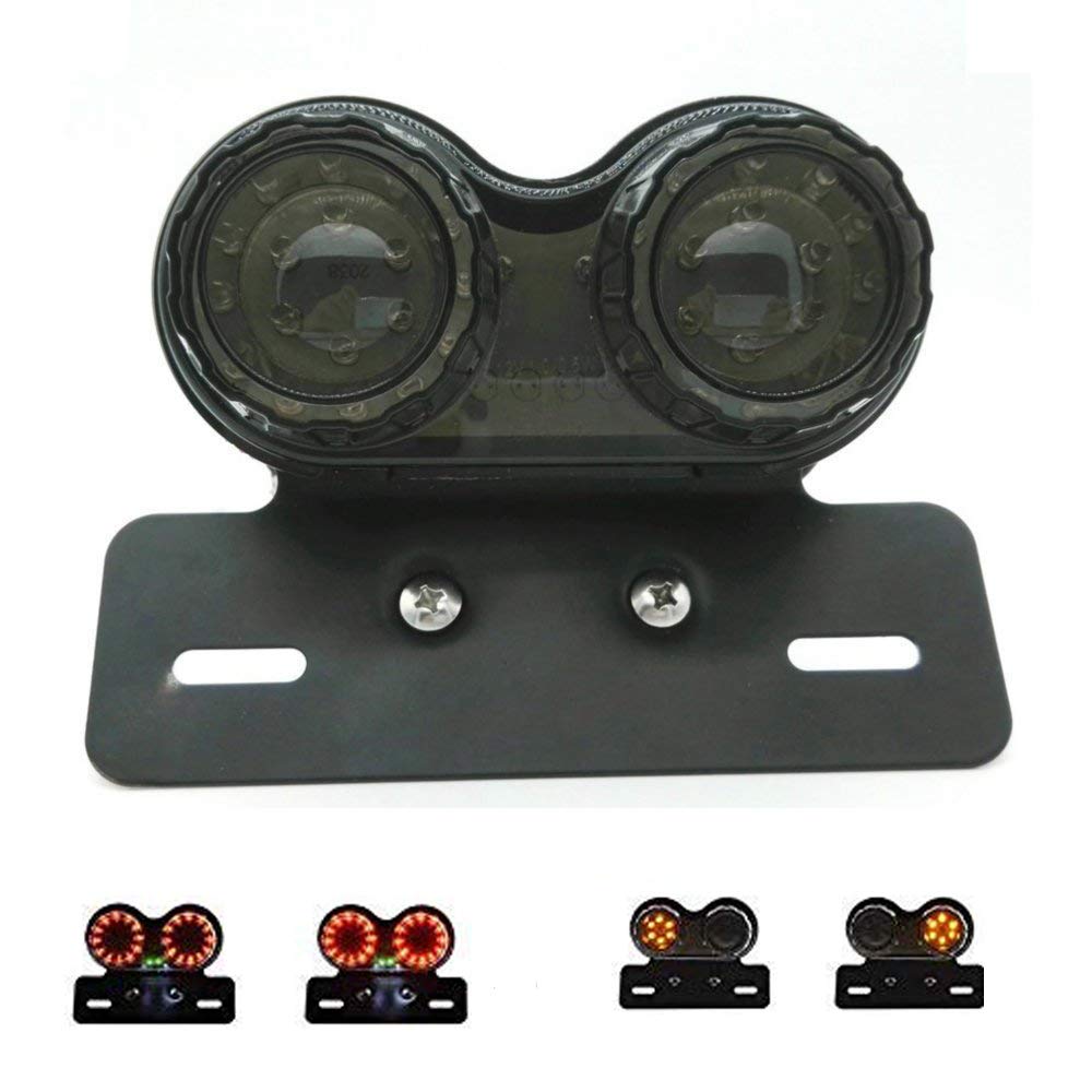 

Karun Tail Light Brake Lamp Black Lens Cat Eye Custom License Plate Holder Rear чёрный