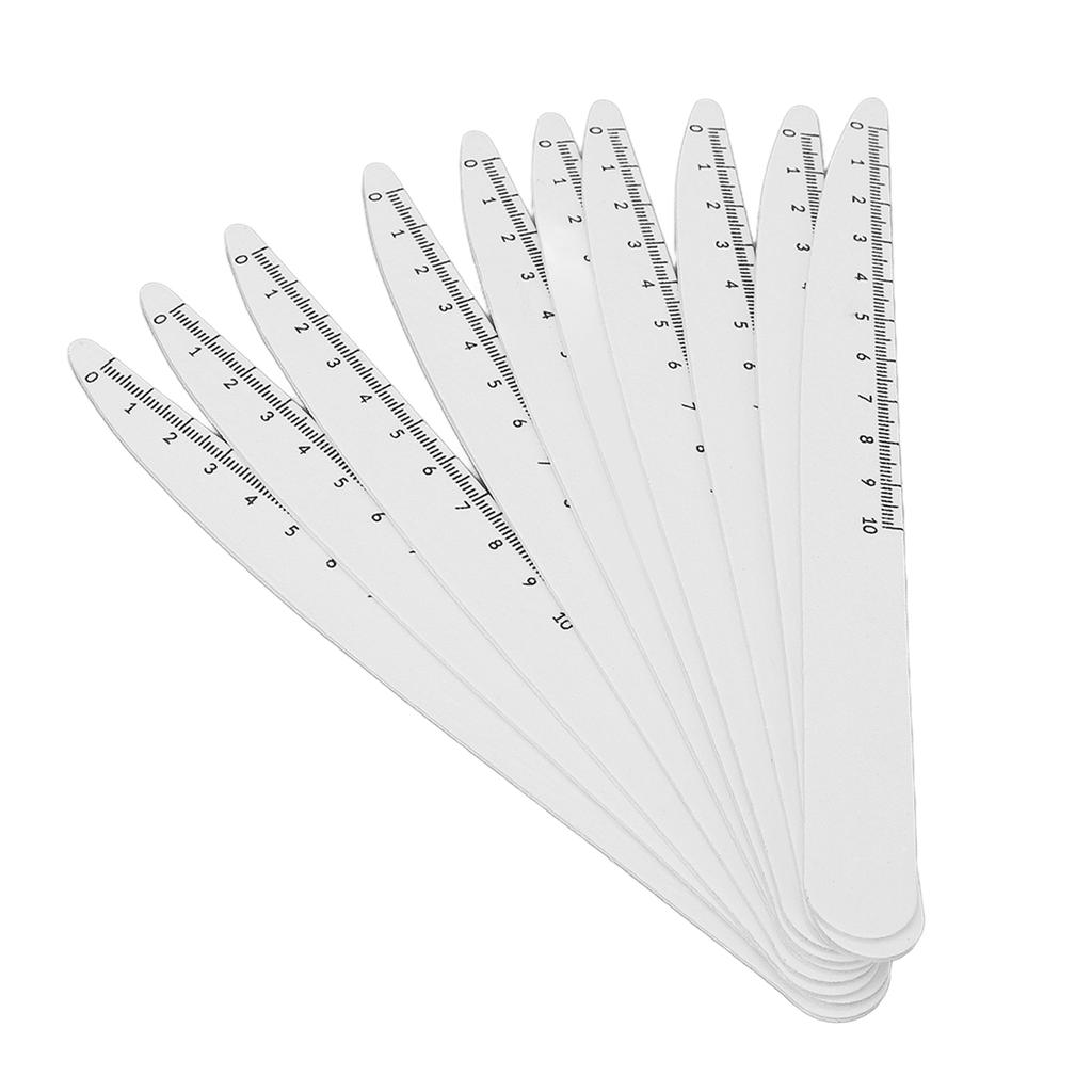 10pcs Nail Buffering File Professional Home Salon Washable Reusable Double Sided Nail File with Scale