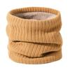 Unisex Double-Layer Fleece Neck Gaiter: Extra Thick, Warm, Solid Color Knitted Scarf for Autumn/Winter