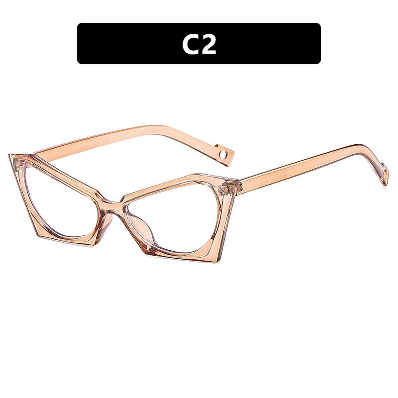 Elegant Anti-Blue Light Glasses Frame: Trendy, Personalized European-American Design with Versatile Flat Lenses.