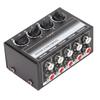 Separate Volume Knobs Stereo Mini Mixer Support 4 in 1 Out Stereo Splitte  Recording Studio