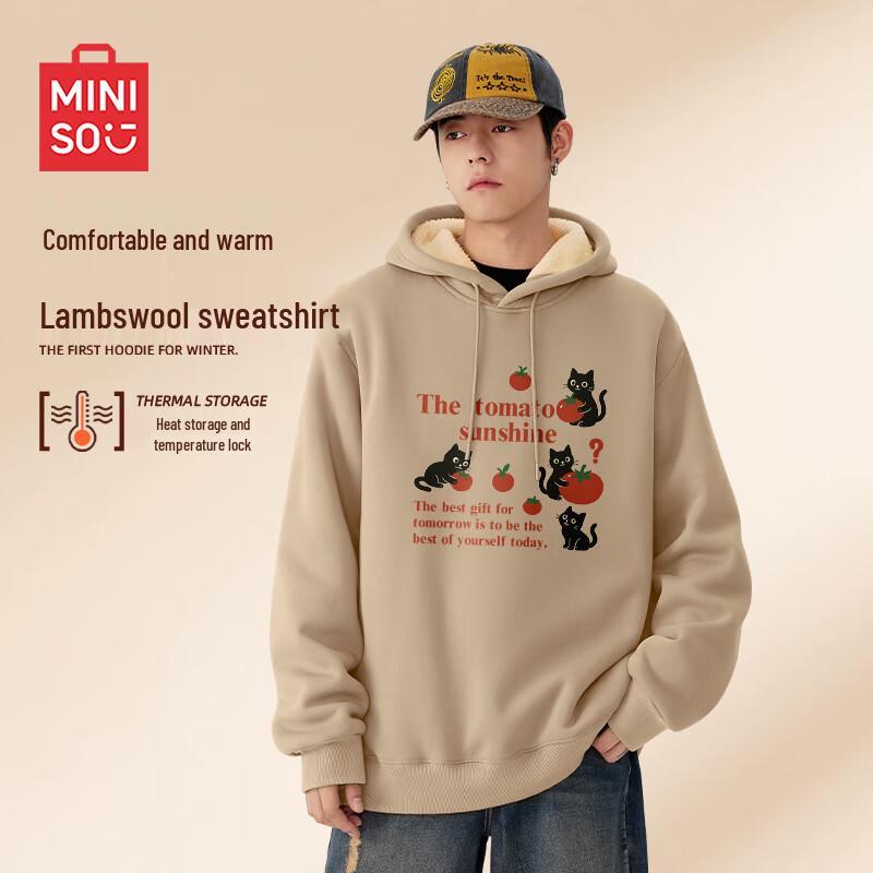 MINISO Plush Lined Hooded Sweatshirt