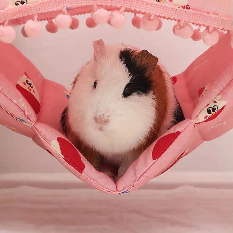 Small Pet Hammock Ferret Guinea Pig Chinchilla Dutch Pig Hanging Bed House Rat Hamster Shelter Accessories Small Animal Tent