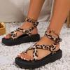 Fashion Women Sandals New Summer Flat Casual Shoes for Women Fashion Outdoor Leopard Beach Mujer Platform Sandals Sandalias De Mujer