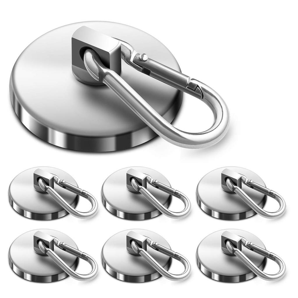 Cosego Strong Magnetic 32mm 32kg Weight Silver Pack of for Outdoor and Wall Mounting of Hooks, Removable, Diameter, Capacity, Metal, 6, Kitchen,