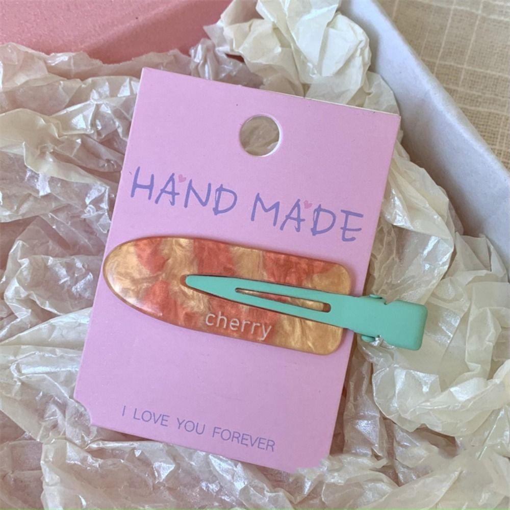 Duckbill Clip Traceless Hairpin Geometry Makeup Hair Clip Simple Fruit Hairpin  Kids