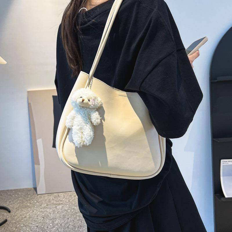 Tasche Damen Sommer Neu Große Kapazität Mode Trend Tragetasche Nische Lässig Schulter Eimer Achseltasche