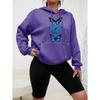 Creative Butterfly Design Print Women Hoodie New Street Casual Sweatshirt Fashion  Hoody Pocket Comfortable Female Tops