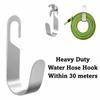 Stainless Steel Garden Hose Holder Heavy Duty Hose Storage Rack Hose Hanger  For Home Garden Yard