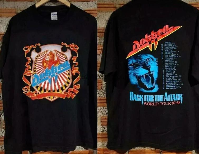 

Vintage 1987 DOKKEN Back For The Attack Tour T-Shirt Reprint All Size S-4XL XL