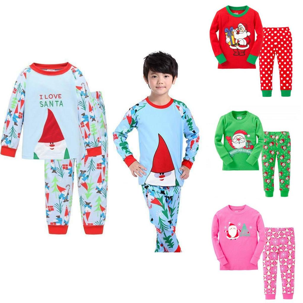 Entzückendes Kinder Weihnachts-Pyjama-Set Weiche Baumwollmischung Perfekt für alle Jahreszeiten