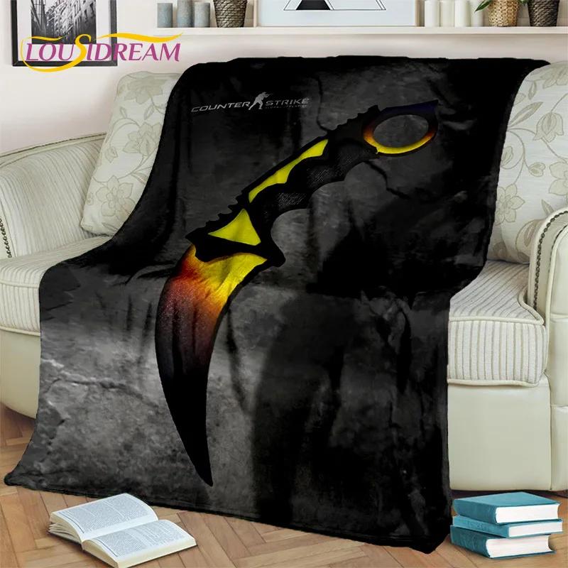 Rifle Pistol Cartridge USP,AK,AWP,M4,3D Gun Knife Blanket,Soft Throw Blanket for Home Bedroom Bed Sofa Picnic Cover Blanket Kids