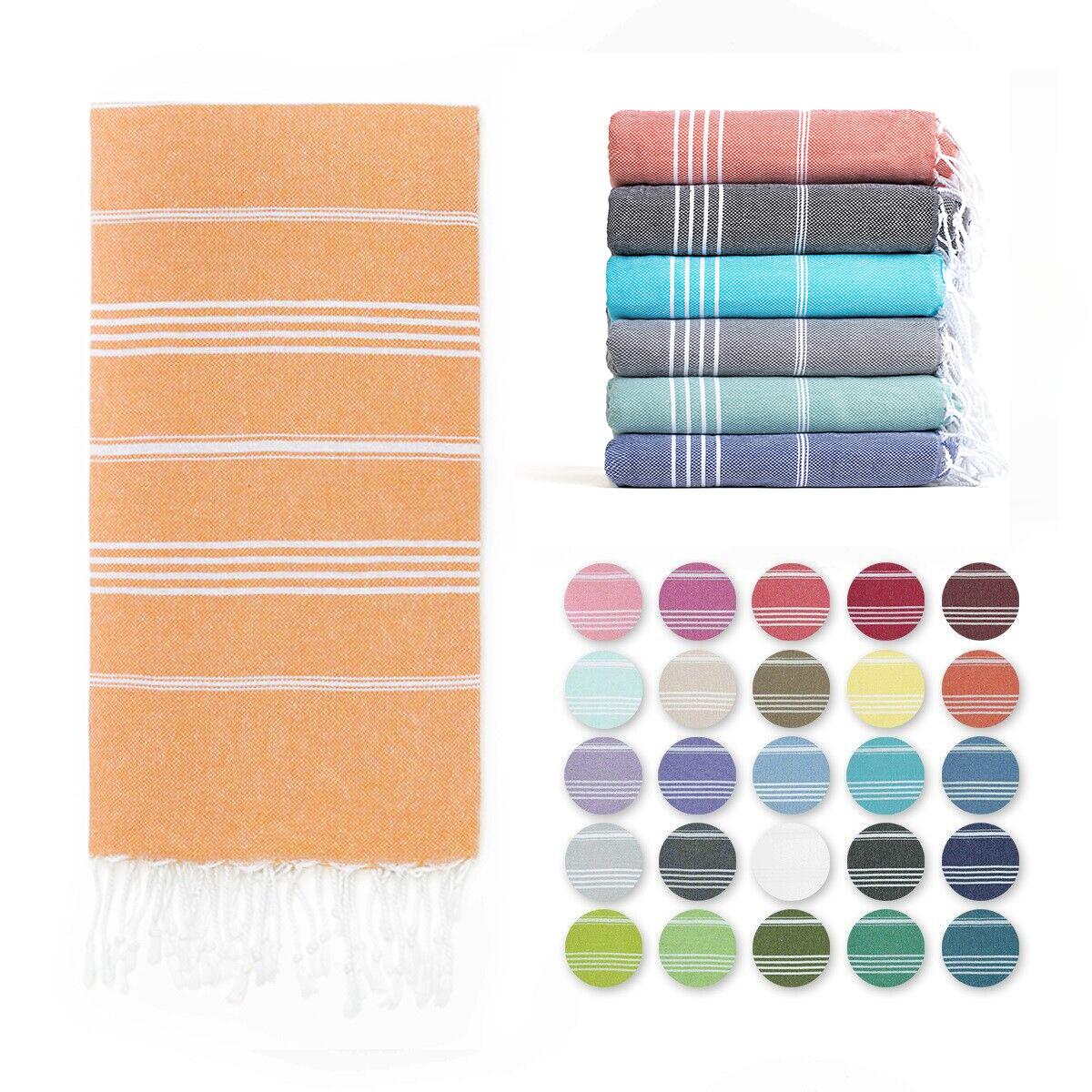 Factory Direct 100% Cotton Printed Turkish Tassel Beach Towel Yarn-Dyed Striped Bath Towel 400g/pc&100*180 cm