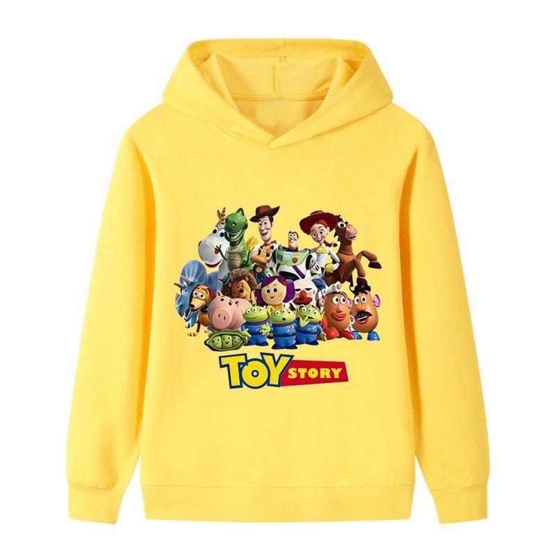 Adorable Toy Story Characters Light Purple Hoodie for Kids – Energetic Spring & Autumn Cartoon Jacket