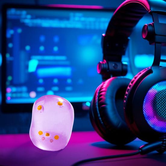 12 Pcs Mini Duck Ornaments Resin Glow-in-the-Dark Duck Figurines Miniature Duck Statues for DIY Crafts Miniature Landscape Decoration