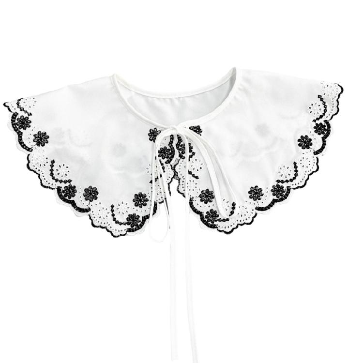 

Lace Flower Shawl Wrap False Collar Decorative Collar for Dress Sweater Women Collar Insert Daily Outfit Enhancer 1 белый