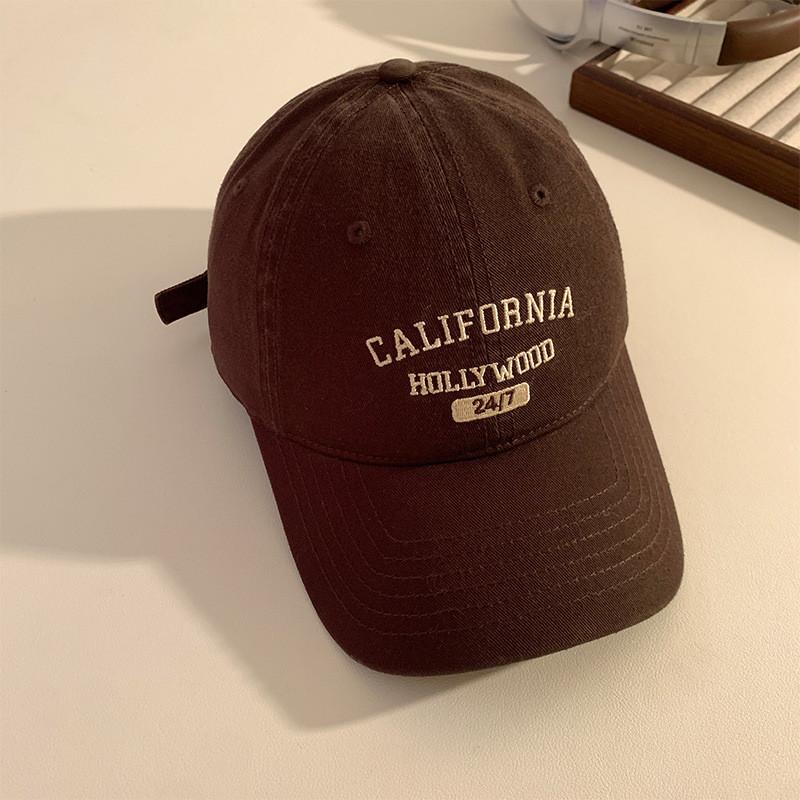 Letter California Embroidery Baseball Cap Women Wide Brim Soft Fashion Hats