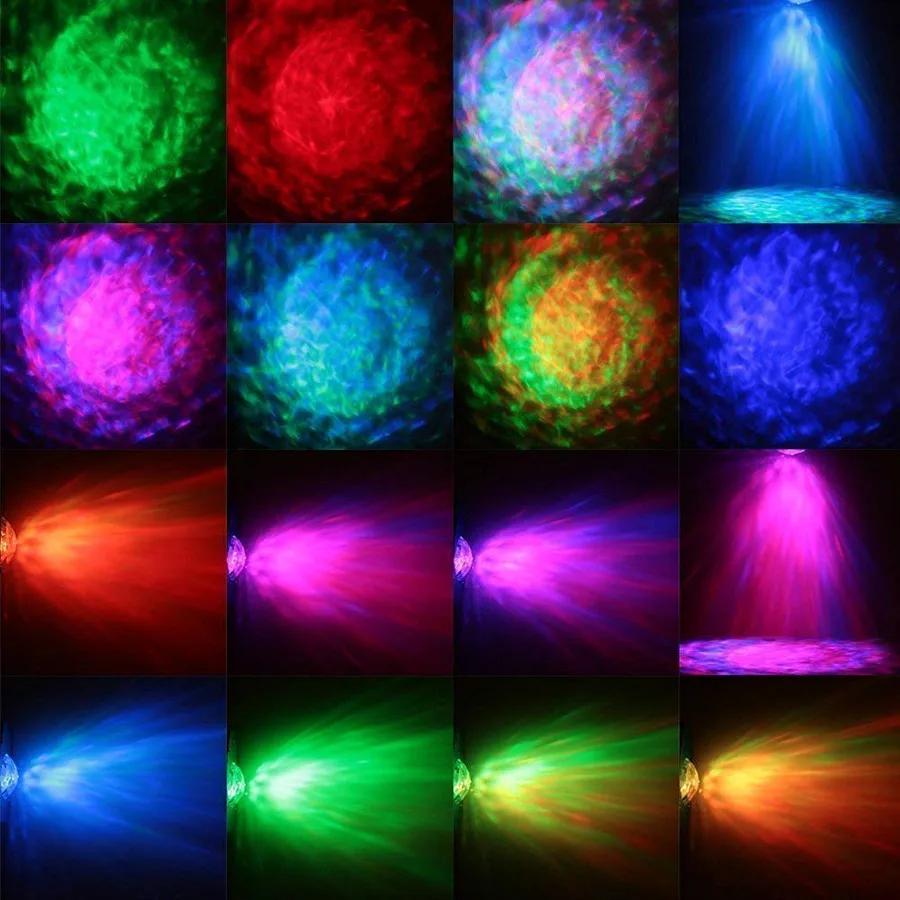Outdoor Halloween Christmas Lights Projector Water Wave Projector Lamps Waterproof Ocean Ripple Projection Light with Remote