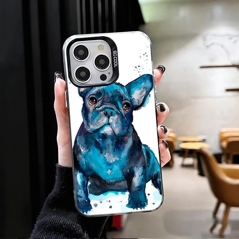 French Bulldog Dog Pug Design Soft Phone Case for iPhone 15 16 17 Pro Max 17Air 16E 14 Plus 13 12 Mini Shockproof Cover Back She