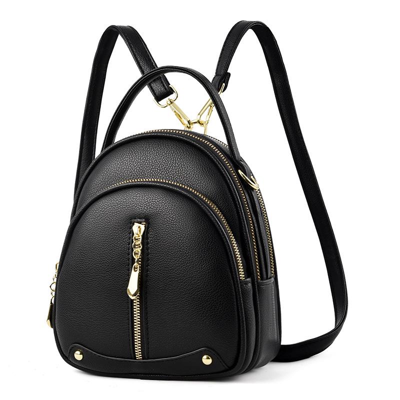 2023 Trendy Korean Style Small Backpack: Simple, Versatile Round Women's Shoulder & Crossbody Bag