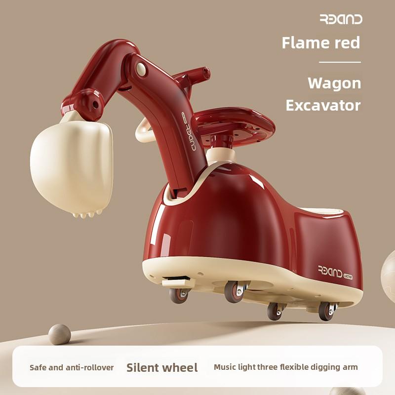 Outdoor Sports Children'S Scooter Multifunctional Scooter Upgrade Digger Model Children'S Toys 1-5 Years Old Musical Quadricycle