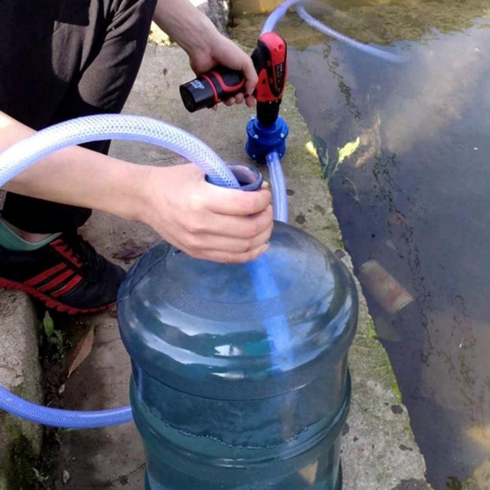 Small Liquid Transfer Pump Round Shank Self Suction Centrifugal Pump Electric Drill Pump  Outdoor