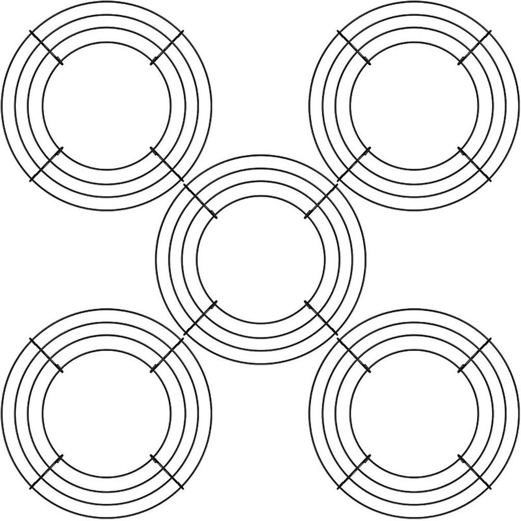 Iron Wire Wreath Flexible Robust Metal Iron Wire Wreath for Home Wedding Decoration