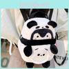 Panda Plush Bag With Zipper Closure For Daily Use And Cute Style Cartoon
