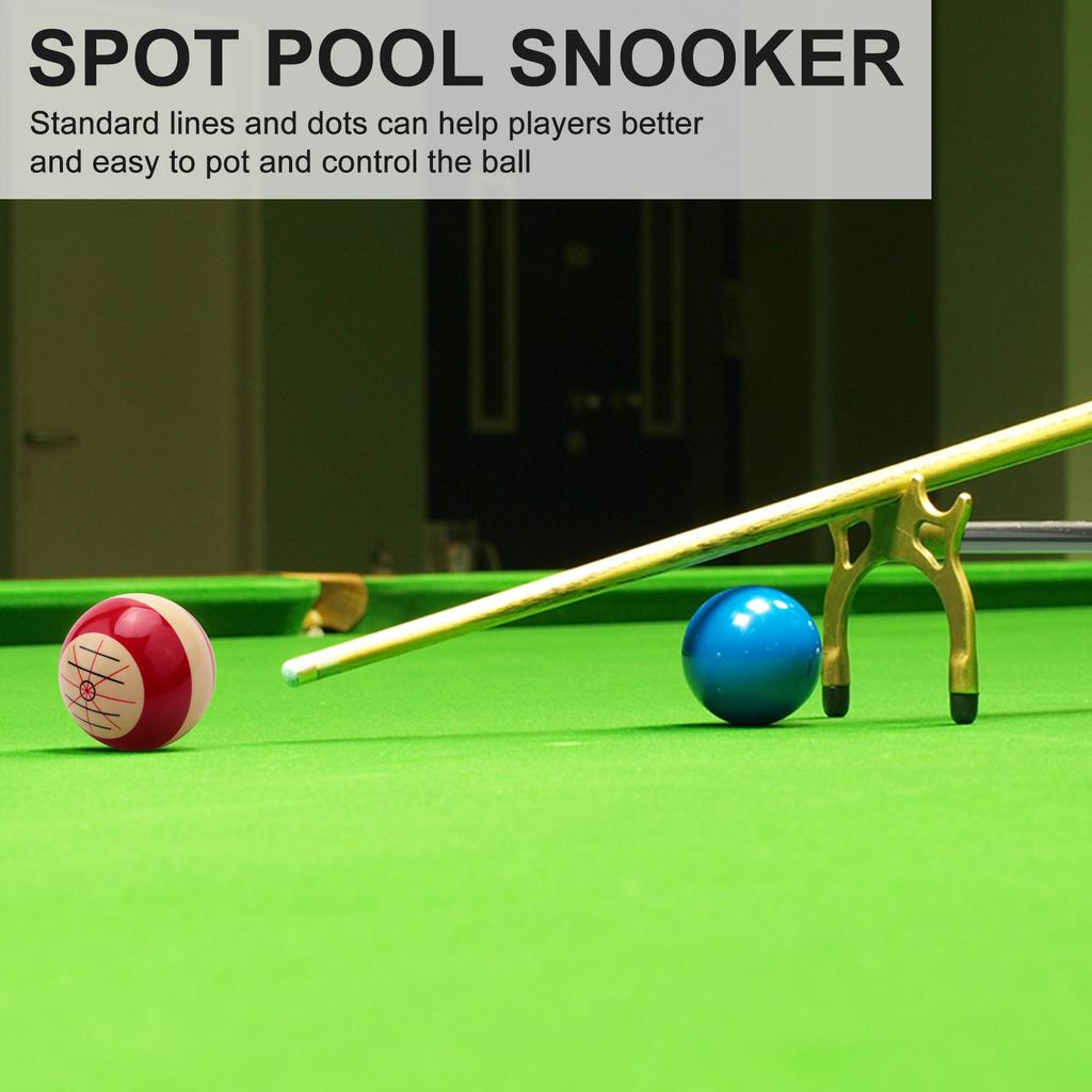 Classy-1Pcs 57Mm Durable White Red Resin Billiards Spot Pool Snooker Practice Training Cue Balls Sports For Beginner