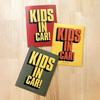 KIDS IN CAR! Kids Insignals Magnet 12x9cm Retro Vintage Vintage Classic (Red)