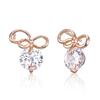 CRANNE Boucles d'oreilles Ruban Pierre Boulon Or 14K GF C24EGF191