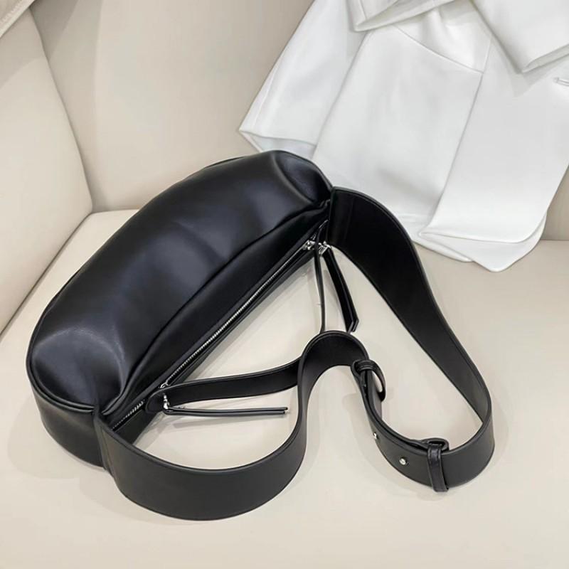 Wide Shoulder Straps Cross-section Chest Bag Single Underarm Women's 2025 New Fashionable All-matching High-texture Moon