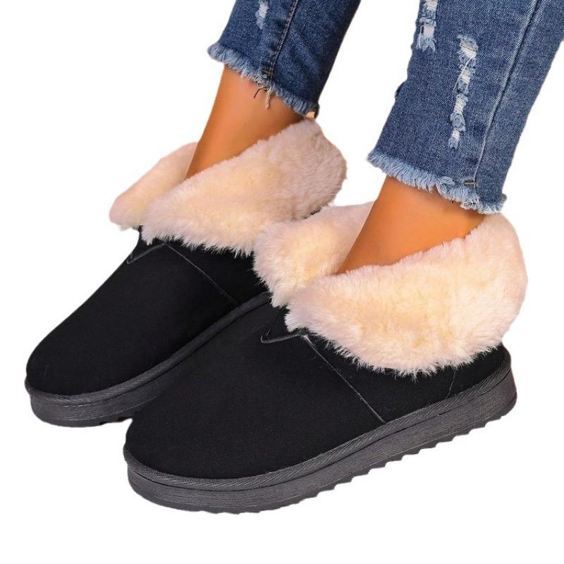 Fashion 2024 Winter New Casual Snow Boots Thick-soled Designer Women's Boots Fashion Round Toed Shoes Women Botas De Mujer