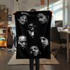 1Pc Tang Clan Print Flannel Blanket, High quality Comfortable for All Seasons, Home Decor, Warmth and Comfort, Perfect for Christmas Gifts