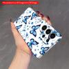 2DFlat Samsung Phone Case Blue Butterfly & Floral Pattern Phone Case Applicable To Galaxy S22 S23 S24 S25ULTRA S26 A12 A13 A14 A15 A16