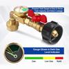 Practical Propanes Grills Adapter Quick Connecting Fitting with Pressure Gauge Metal Propanes Grills Fitting for Cooking