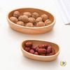 Rubberwood Boat-Shaped Wooden Bowl and Plate Set – Solid Wood Salad and Rice Bowl Tableware